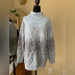 Light blue Pullover cotton sweater cozy oversized multicolor 
L.l. Bean Xlarge
